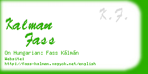 kalman fass business card